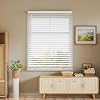 Estores sin cordón de 2 pulgadas para ventanas interiores, 35" ancho x 64" alto | Estores horizontales con filtro de luz, vinilo para hogar, dormitorio, sala, cocina, oficina, blanco 2
