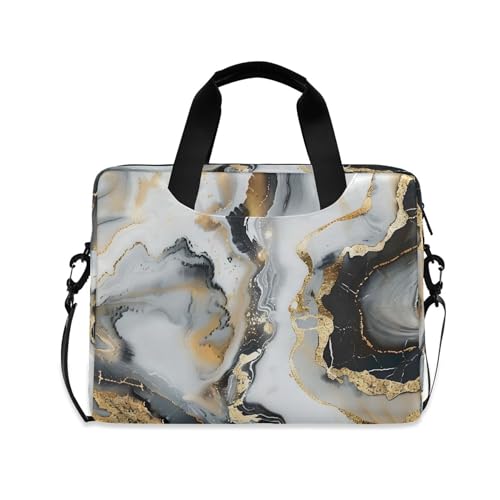 Maletín para portátil ALAZA Marble Black & Gold 13-15.6" miniatura 1