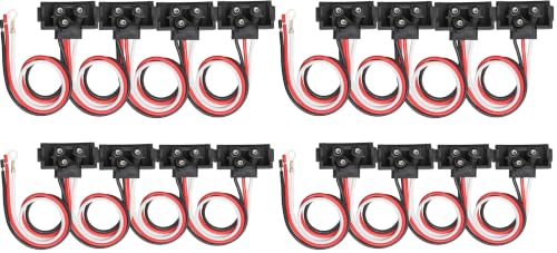 Image of Oyviny 8PCS 3 Pin Trailer Light Connector, Right Angle 3 Wire Pigtail Harness 20AWG for Truck Trailer Stop Turn Tail Brake Backup Light, Fit with Sealed 4 inch Round & 6 inch Oval Lights (Pack of 2)