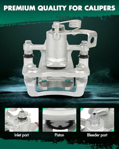 Image of SCITOO Rear Brake Caliper With Bracket 19B6811 19B6810 Compatible For Kia For Rio 2012-2017