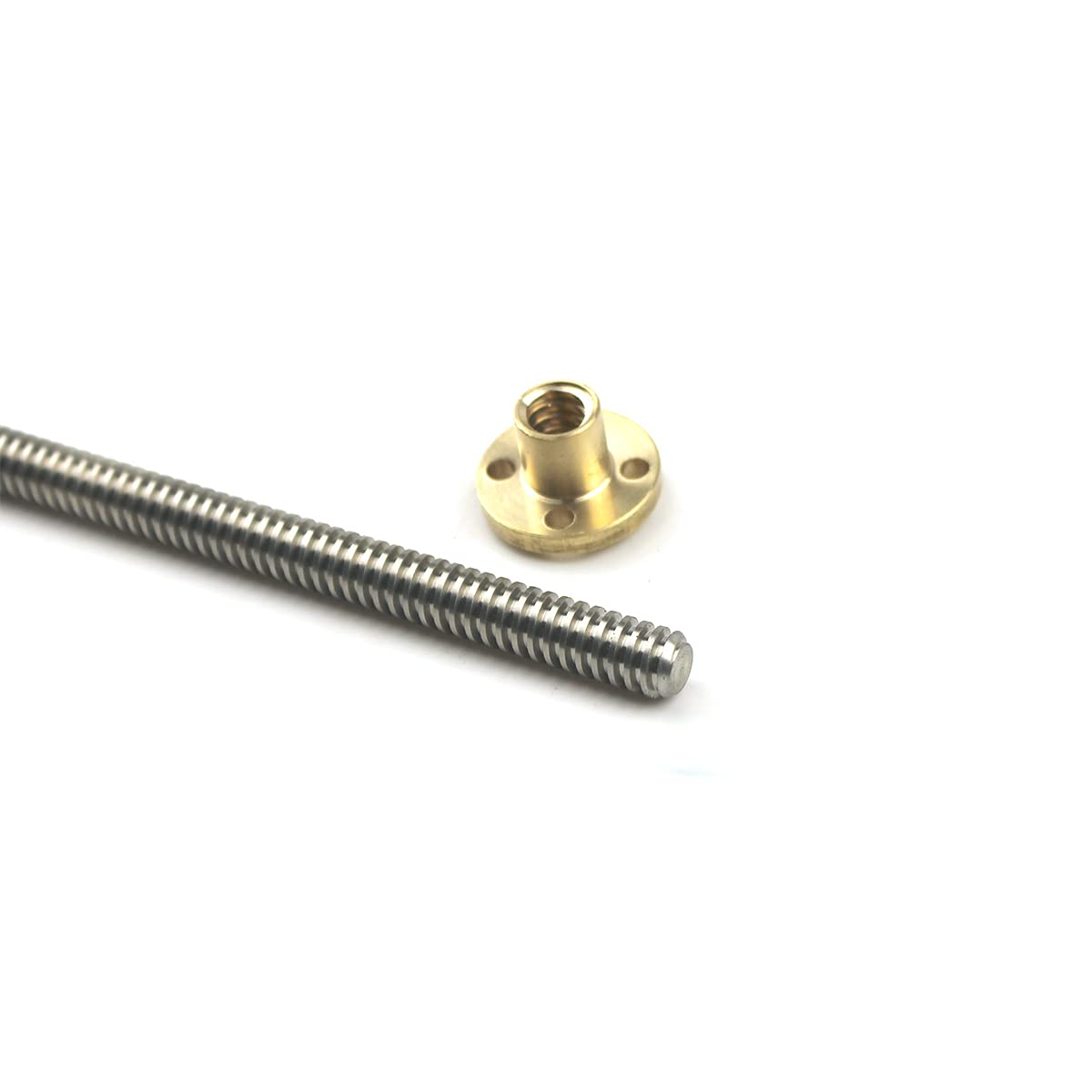 BEVDICNC 1000mm T8 Lead Screw and Brass Nut (Acme Thread, 2mm Pitch, 1 Start, 2mm Lead) for LCD DLP SLA 3D Printer and CNC Machine Z Axis