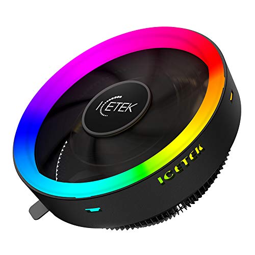 CPU Air Cooler, GIM PWM Aluminum RGB Fan LED Addressable RGB Motherboard Control