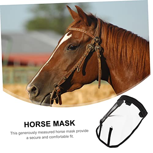 DOITOOL máscara de cavalo espanta mosquito Máscara de proteção para equinos noir Malha mascarar nari