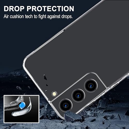 Image of CEDO Samsung Galaxy S21 FE (5G) Clear Case | Soft Flexible Slim-Fit | Full Body 360 Protection Shock Proof TPU Back Cover (Transparent)