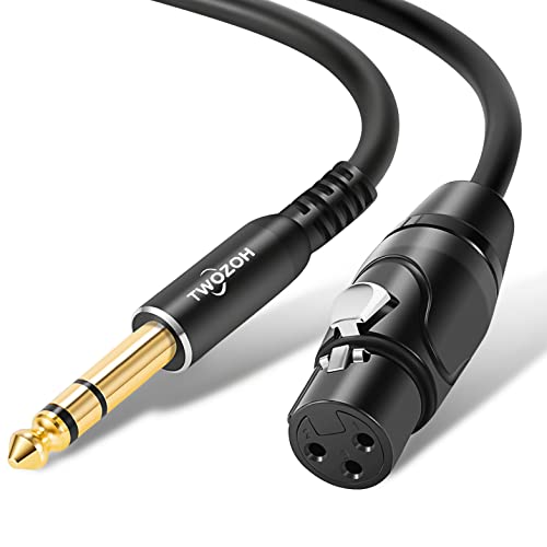 Twozoh XLR Female to 1/4 Inch (6.35mm) TRS Cable, Quarter Inch Jack Balanced to XLR Microphone Cable 10FT (Profesional/HiFi) by Twozoh - Used condition - US$9.81