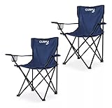 CUORY Set De 2 Sillas Plegable para Camping Jardin | Picnic Exterior Pesca Aire Libre De Lona Impermeable | Silla De Playa...