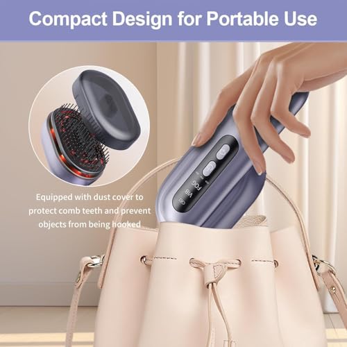 Image of Electric Scalp Massage Comb,Portable Scalp Massager Electric,Unique Essential Oil Atomization Function,Massaging Thescalp While Nourishing Hair,Relieve Head Pressure,Purple
