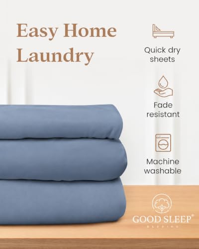 Image of 100% Egyptian Cotton California King Sheets, 4 Piece, Slate Gray