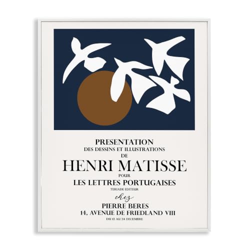 Stupell Industries Historic Matisse Birds Flying Sun Collage Flyer, Design by Ros Ruseva