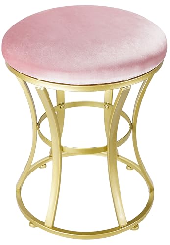 Vanity Chair Small Velvet Vanity Stool & Ottoman Bench for Bathroom Dorm