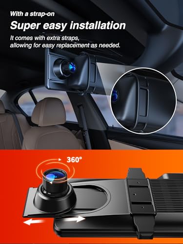 Doble dash cam coche 4K iZEEKER y cámara de espejo retrovisor con GPS y sensor G 5