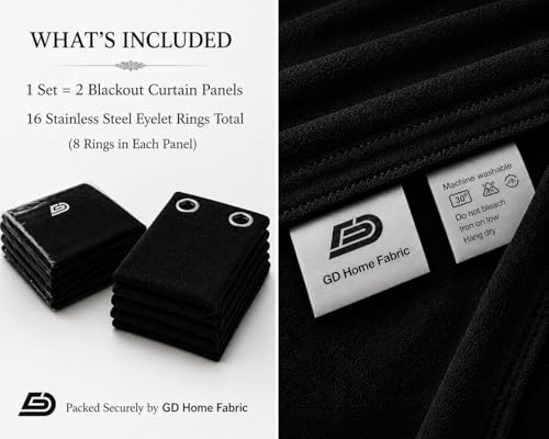 Image of Velvet Curtains | Heavy Soft Premium Velvet Drapes for Bedroom and Living Room | Semi Light Blocking, Thermal Insulated and Noise Reducing Window Panels | 5 Feet, (Black)