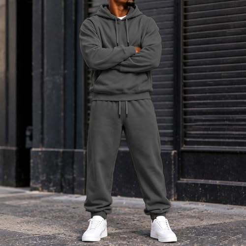 Elneeya Mens Sweatsuit Oversized Jogging Suits Fall Training Two Piece Set - image 6