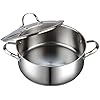 Cooks Standard 7-Quart Classic Stainless Steel Dutch Oven Casserole Stockpot with Lid & 3-Quart Multi-Ply Clad Stainless Steel Saucepan with Lid