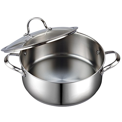 Cooks Standard 7-Quart Classic Stainless Steel Dutch Oven Casserole Stockpot With Lid #TOP2