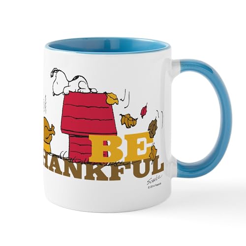 CafePress Snoopy: Be Thankful Mug 11 oz (325 ml) Ceramic Coffee Mug