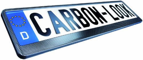 Utsch 199693 - Soporte para matrícula, 520 mm, Aspecto de Carbono