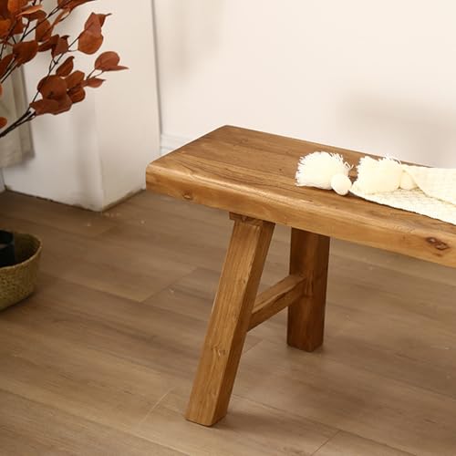 Banc à chaussures en bois massif avec structure stable pour l'intérieur - 6