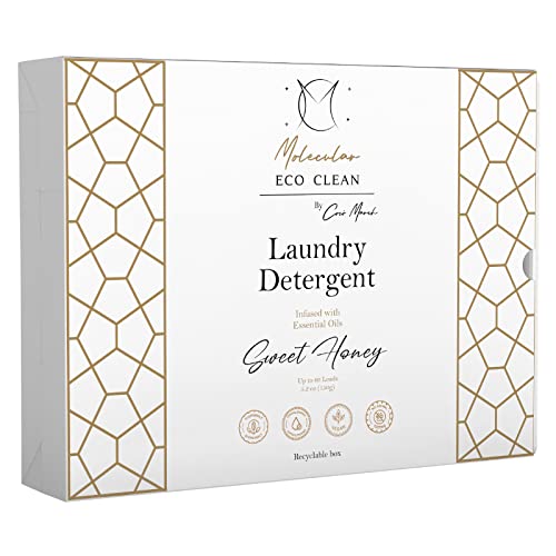 Detergente para ropa Molecular Eco Clean hipoalergénico totalmente natural - 60 cargas - Deshidratado, sin líquido, biodegradable - de Cocó March