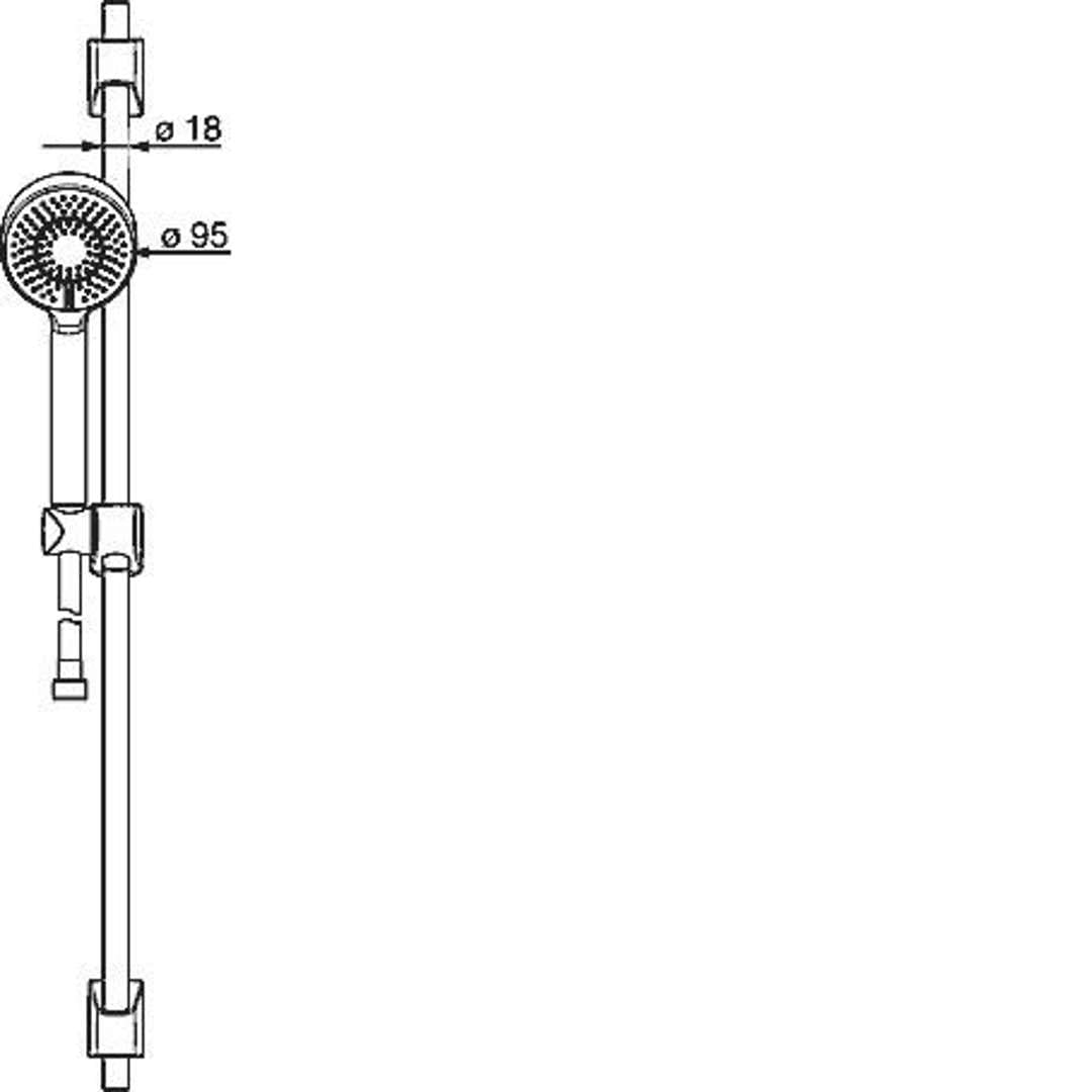Hansa - Basicjet Set Barra 720 Mm+Basicjet 3+Flexo 1750Mm Cromo (44780233)