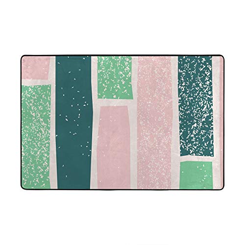 Tapis scandinave pastel de forme géométrique Ruchen : grand tapis de salon moderne - 6