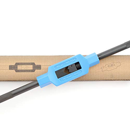 GSR Silver Windeisen DIN 1814 verstellbar, Handgewindebohrer (Gr.0 | M1 - M8), Spannbacken aus Werkzeug-Stahl, Vierkant-Aufnahme, Gewindeschneider Set Zubehör