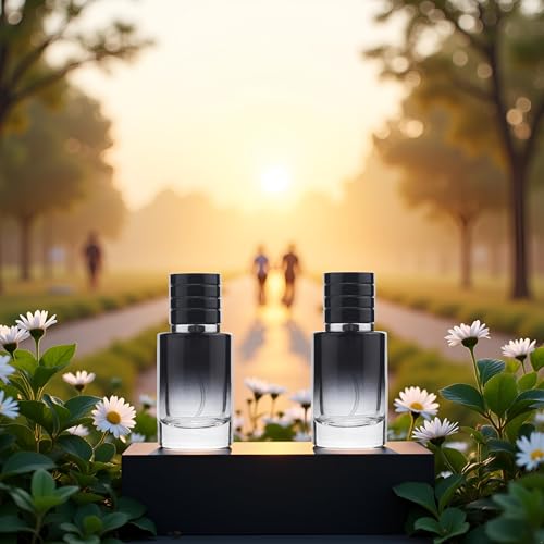 Image of 2 Pcs Black 30ml Perfume Atomizer Portable High-Grade Glass Spray Refillable Small Bottle Travel Cosmetics Outdoor Dispensing Mini Spray Bottle,Refillable Containers, Spray Bottles