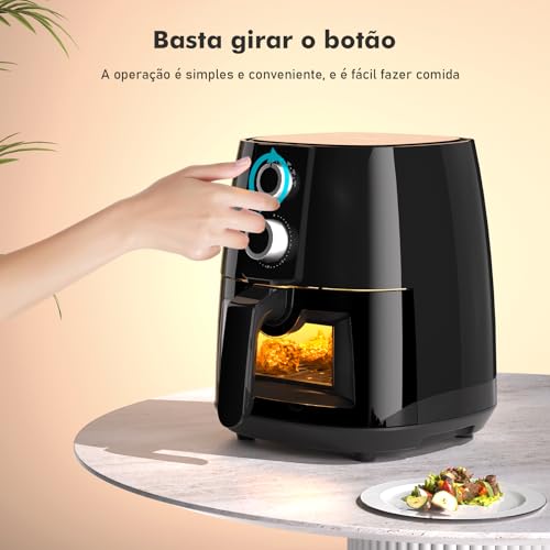 Air Fryer, Fritadeira sem Óleo, Fritadeira de Ar Grande Capacidade,1350W, 127V, 3.8L