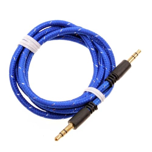 Cable Auxiliar 3.5mm Trenzado Azul 1 m miniatura 1
