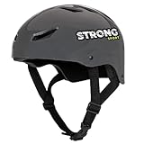 Capacete Proteção Skate, Patins, Bike... Profissional (P, Cinza)