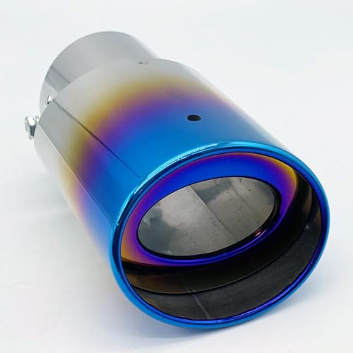 LEXOR マフラー カッター シングル 1本出し 直向き ストレート 汎用 跳ね上げ チタン調 軽自動車 ステンレス 大口径 エアロ パーツ ドレスアップ