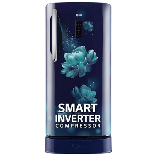 Image of LG 204 L 4 Star Direct-Cool Inverter Single Door Refrigerator Appliance (??GL-D211CBCY, Blue Charm, Base Stand with Drawer & Smart Connect, 2022 Model)