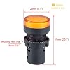 uxcell 2Pcs AC/DC 110V Indicator Lights, Yellow LED, Flush Panel Mount 7/8 22mm