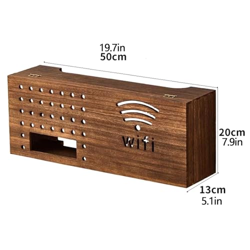 Cache-routeur WiFi ventilé résolvant le désordre des câbles de salon - 3