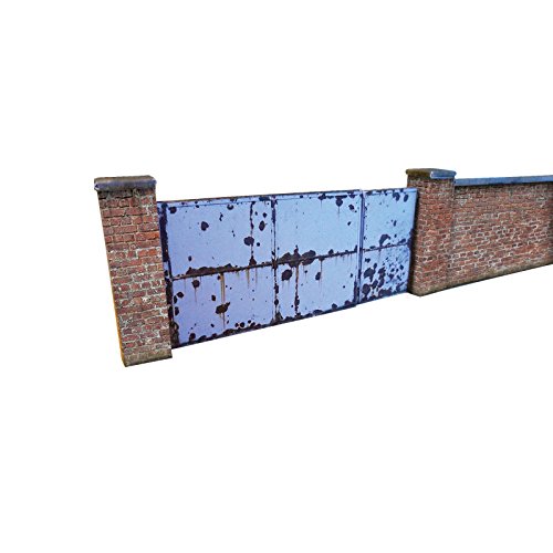 6ft Industrial Red Brick Wall & Gates Pre-Cut Card Kit – OO/4mm/1:76 - KX002-OO