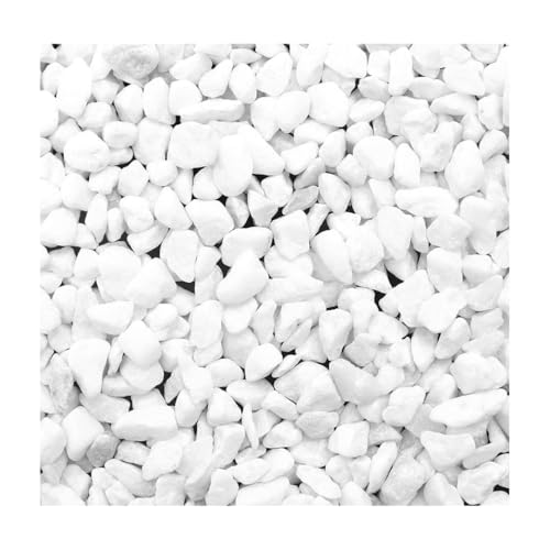 Image of Premium White Gravel (15 kg Pack) - Natural Decorative Stones for Aquarium, Landscaping, Garden Decoration, and Home Decor