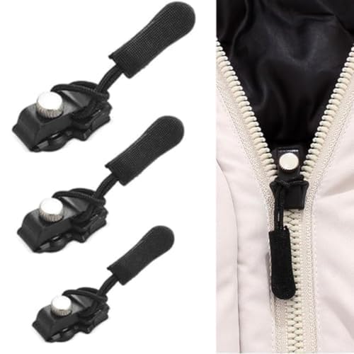 Image of FLIZZOW Zipper Pull Upgraded 10 PCS, Universal Zipper Puller Replacement Premium Zipper Tab Tags Cord Extension Fixer for Luggage, Backpacks, Jackets, Coat, Purses, Handbag, Purse, Boots, Pants, Tent (10)
