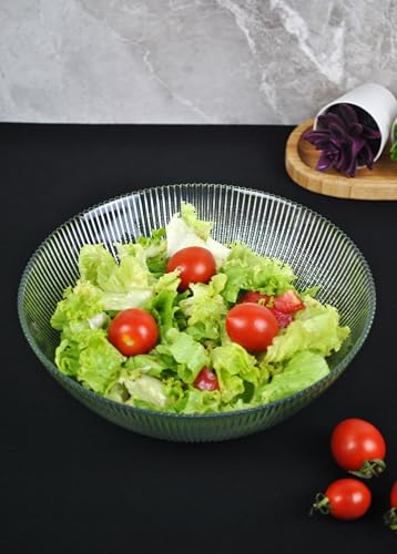 Porselen Diyarı Vargas Cam Salata Tabağı Sunum Cips Tabak 22 Cm Servis Kasesi- 1 Adet