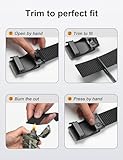 JUKMO Men's 1.5" Nylon Ratchet Belt, Casual Web Click Belt with Slide Buckle for Jeans, No Holes Adjustable Trim to Fit (Black, Medium-for Waist 36"-42" (Length 49")) - Image 8