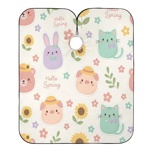 Capa de Corte Kawaii Spring Waterproof para Barbería miniatura 2