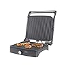 BEPER P101TOS502 Multifunctionele Grill, Panini Maker, Bakeliet/Staal, 1800 W, Grillplaat 28×25 cm, Opening van 180…