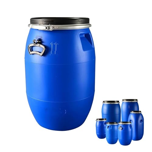 60l Food Grade Plastic Water Storage Barrel with Airtight Lid – Ideal for Rainwater Collection, Shipping, and Industrial Use – Durable & Versatile