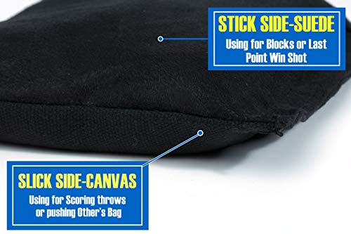 JST GAMEZ Professional Cornhole Bags All Weather Bean Bags for Cornhole Toss Set of 8 Regulation Two Sided Bean Bags Game - Regulation Weight & Size- Includes Carry Bag Premium Resin Filled - Thumbnail 4