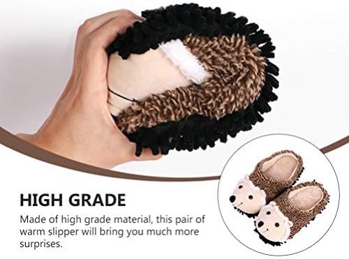 1 Pair Hedgehog Floor Slippers Womens House Shoes Plush Home Slides | Image 7