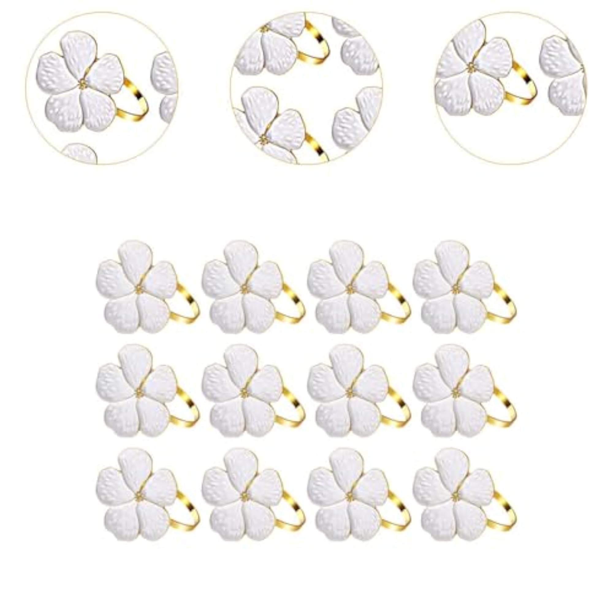12 Pieces Napkin Rings Table Decoration for Birthday Buffet