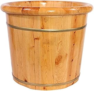 Barril de madeira para spa para pés, barril para banho de pés, banheira para pés de madeira de cedro, balde doméstico para massagem nos pés, relaxamento para os pés, alívio da fadiga da dor (cor: 2),