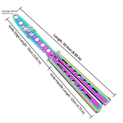 Leyaoandizhich Butterfly Knife, Practice Knives, Trainer Martial Arts Practice Swords, Steel Metal Folding Knife Training Knife Tool Unsharpened（Knife） #TOP4