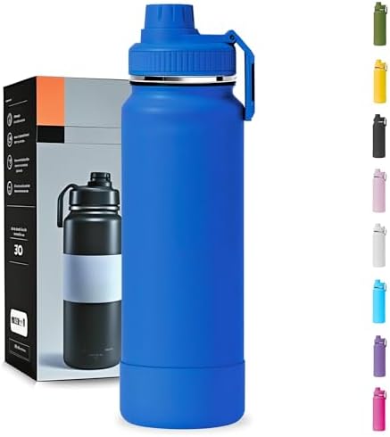 Garrafa Térmica 1000ML - Duplamente Isolada, Aço Inox 304, Base E...