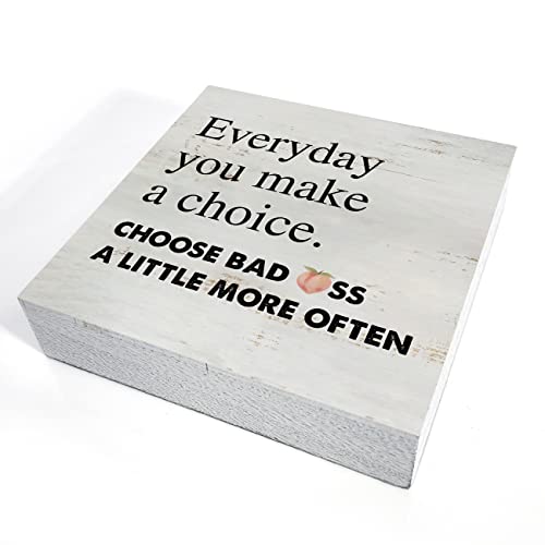 Inspirational-Wooden-Box-Sign-Desk-Decor-Everyday-You-Make-a-Choice-Wood-Block-Plaque-Rustic-Box-Sign-for-Home-Living-Room-Shelf-Table-Decoration-5-X-5-Inch Inspirational Wooden Box Sign Desk Decor Everyday You Make a Choice Wood Block Plaque Rustic Box Sign for Home Living Room Shelf Table Decoration 5 X 5 Inch