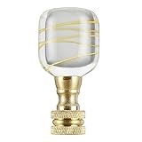Aspen Creative 24024-21, Clear with Yellow Line Glass Lamp Copper, 2